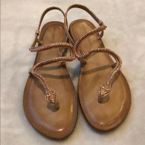 Antonio Melani Rose Gold Snake Sandals